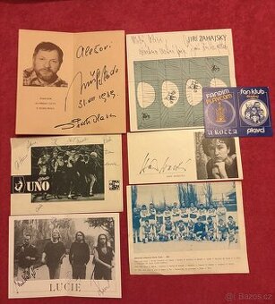 Autogramy - karty a dopisy R. 1989