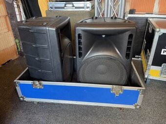 2x Aktivní reprobox LD systems + Case na kolech