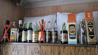 Alkohol - vodka, griotte - starý, archivní, retro alk. - 1