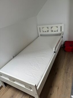 KRITTER Rám dětské postele s roštem, bílá, 70x160 cm