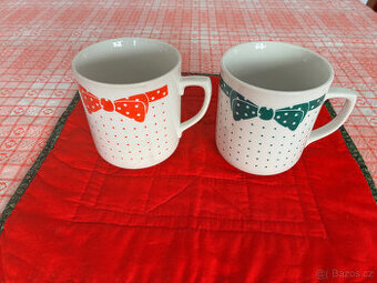 Hrnky sada 2 kusů porcelán, retro