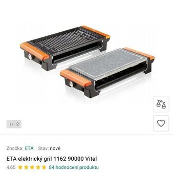 Prodám elektrický gril ETA