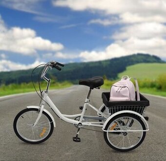 Tříkolka s košíkem pro dospělé a seniory 20palcová