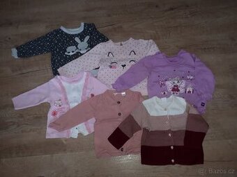 Dívčí mikiny a svetříky vel. 74-80