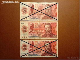 Bankovky 50 Kčs 1987