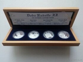 Sada 4 stříbrných medailí Doba Rudolfa II. 2009 proof