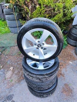 alu originál Škoda Rapid 5x100 R16" + letní pneu 215/45R16