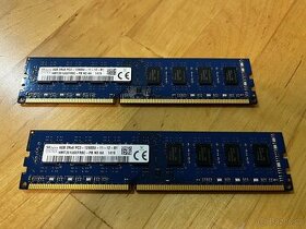 Paměti 2x 4GB RAM DDR3 celkem 8GB