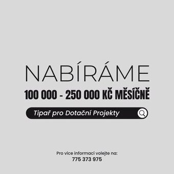 Tipař pro Dotační Projekty 100 000 - 250 000 Kč měsíčně