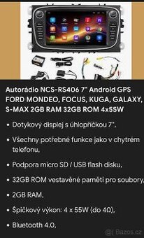 Prodám autorádio Ford