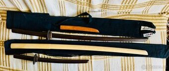 Samurajské meče bokken 4ks + 2x pouzdro