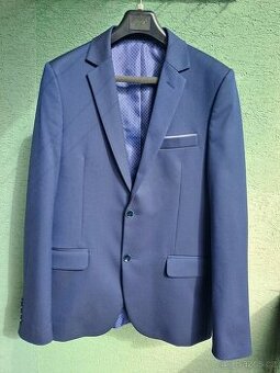 Společenský pánský oblek vel. 46/182 - modrý