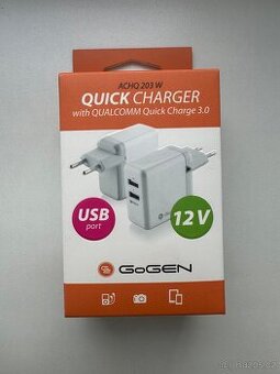 Nabíječka do sítě GoGEN ACHQ 203, 2x USB, 2,4A s funkcí rych