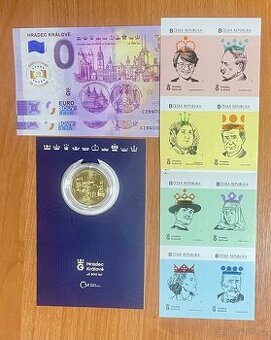 0 euro, medaile , známky 800 let Hradec Králové