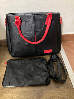 černá kabelka + kapsička NOVÉ, červená černá