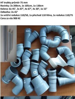 HT odpadni trubky 75,50,40,32 ,umyvadlove odpady, PPR