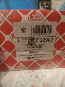 Přední brzdové kotouče Febi Bilstein 22902, nové – VW / Audi