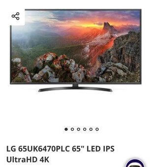 4K LG SMART IPS 65" 165cn YouTube, Netflix, oneplay, Disney