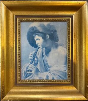 obraz reprodukce Chlapec hrající na flétnu