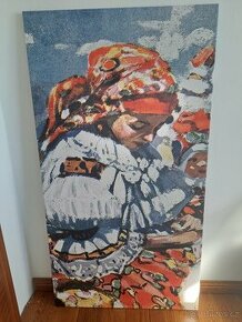 Joža Uprka: Dívka s dítětem - velká reprodukce