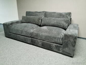 Nový šedý válecí gauč BRANNA manšestr
