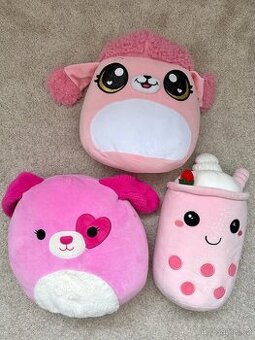Plyšáci velcí růžoví, 3 kusy