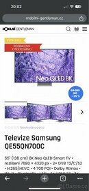 8K TV Samsung QE55QN700C. Rozbaleno. 24m zaruka. Odpocet.