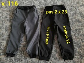 Letní softshellové kalhoty NOVÉ v. 116,122,128,134,140