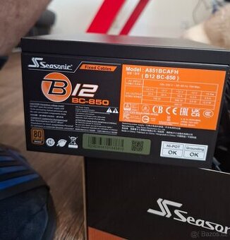 Zdroj- Seasonic 850w -v záruce