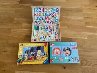 Tabulka s písmeny, puzzle a magnetické kniha (vše 3+) - 1