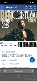 Vstupenky na koncert Ben Cristovao