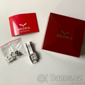 Meoris Exclusive bílé keramické hodinky dámské - 1