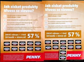 Vyplněné bodové kartičky z Penny (aktuální nabídka do 18.06)