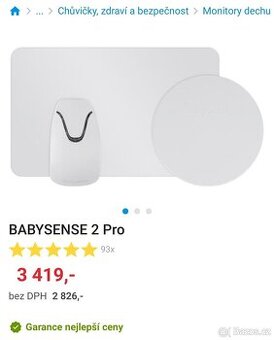 Monitor dechu BabySense 2 Pro nejlepší na trhu