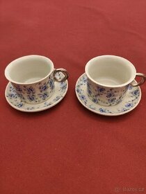 Dva keramické hrnky na kávu - pomněnky - ruční výroba