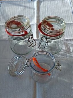 Zavařovací sklenice s gumičkami 3 kusy
