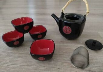 japonská čajová sada konvice + 4 šálky/misky
