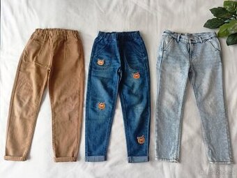 3x dětské džíny, vel.128