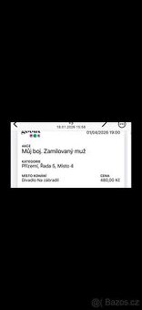 Divadlo na Zabradli 1.4.2026: muj boj. Zamilovany muž.