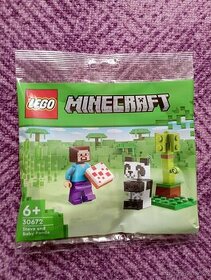 LEGO Minecraft 30672 Steve a pandí mládě