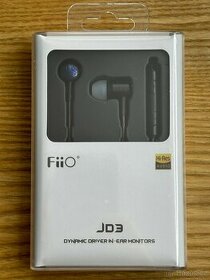 Fiio JD3 Black - alu sluchátka 3,5mm, Hi-Res, mikrofon, NOVÁ