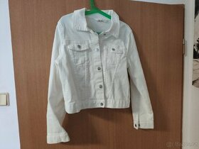 Dívčí bílá jeans bunda 140 (9-10let)