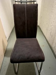 6 ks pohodlných židlí z ocely