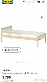 Dětská postel 70x160, pěnová matrace, úložná sestava