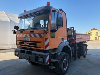 IVECO MP 180E25W 4x4 třístranný sklápěč s hydraulickou rukou