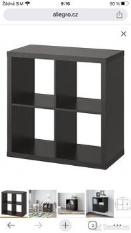 IKEA KALLAX 1x4 ČERNÁ + KONFERENČNÍ STUL BILY NOVÉ