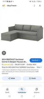 Ikea pohovka brathult včetně nového náhradního potahu