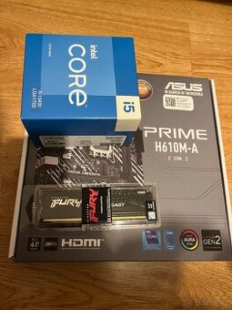 Nový výkonný komplet MB deska+CPU+RAM ASUS H610M-A,i5-13400