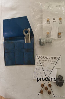 trysky na kamna PB  + lahev helium