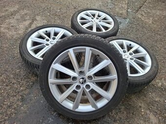 Alu kola 17" Škoda Octavia Teron 5x112 zimni pneu 225/45R17